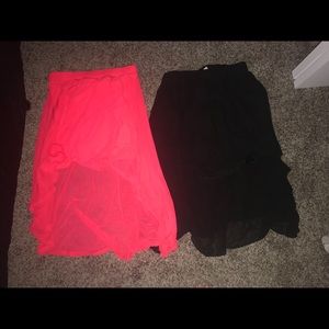 Two for one! High-low skirts